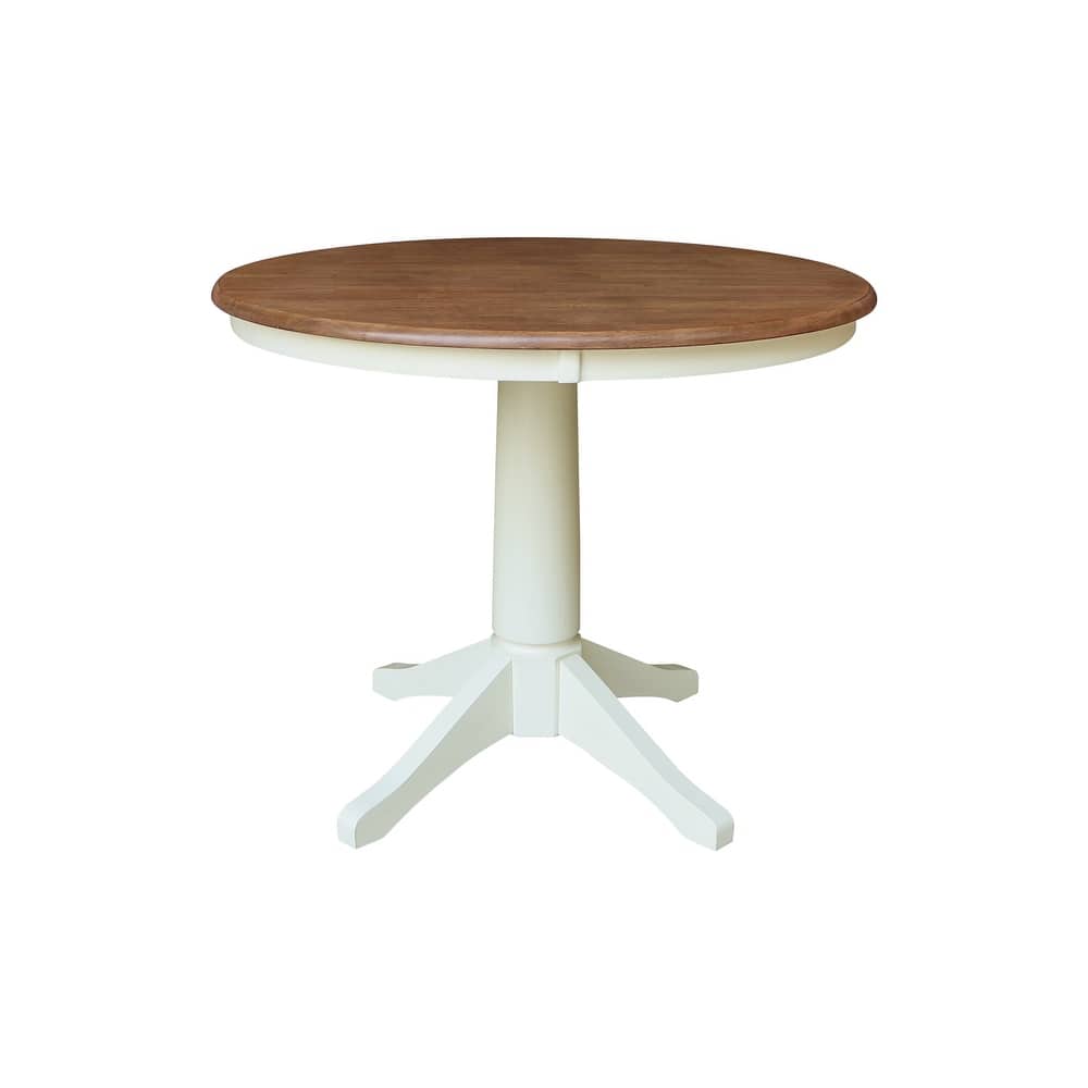 36" Round Top Pedestal Table With X-Back Chairs