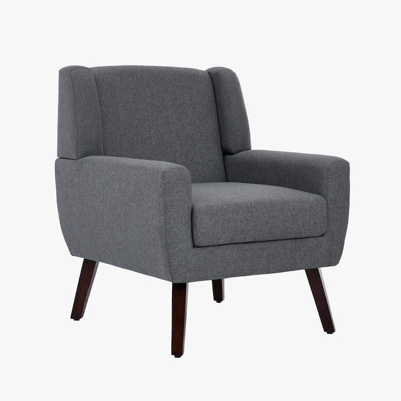 Modern Upholstered Linen Armchair Accent Chair