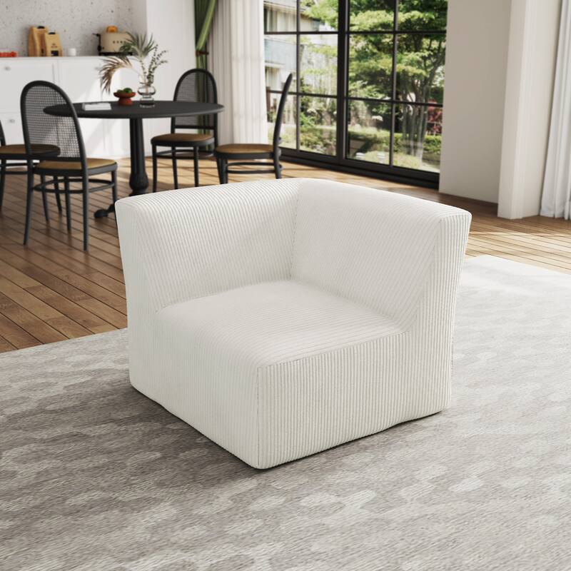 Corduroy Armchair Corner Chair For Living Room
