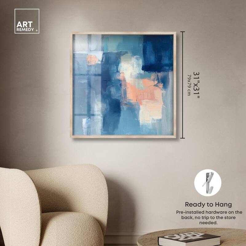 Whispering Blue II Shadowbox by Art Remedy