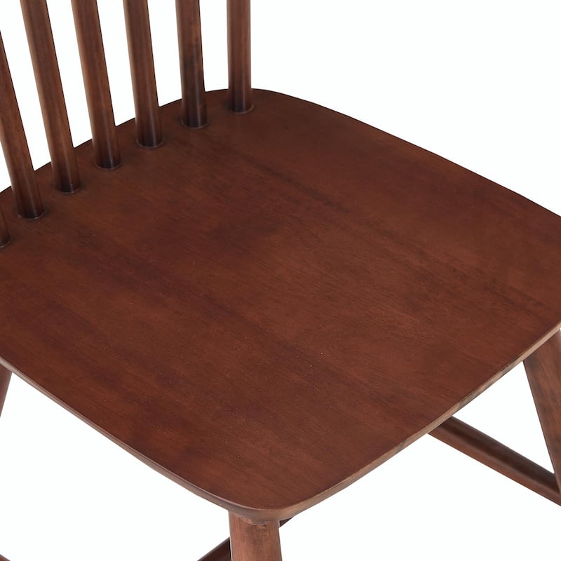 Set of 4 Rubber Wood Dining Chairs, Solid Wood