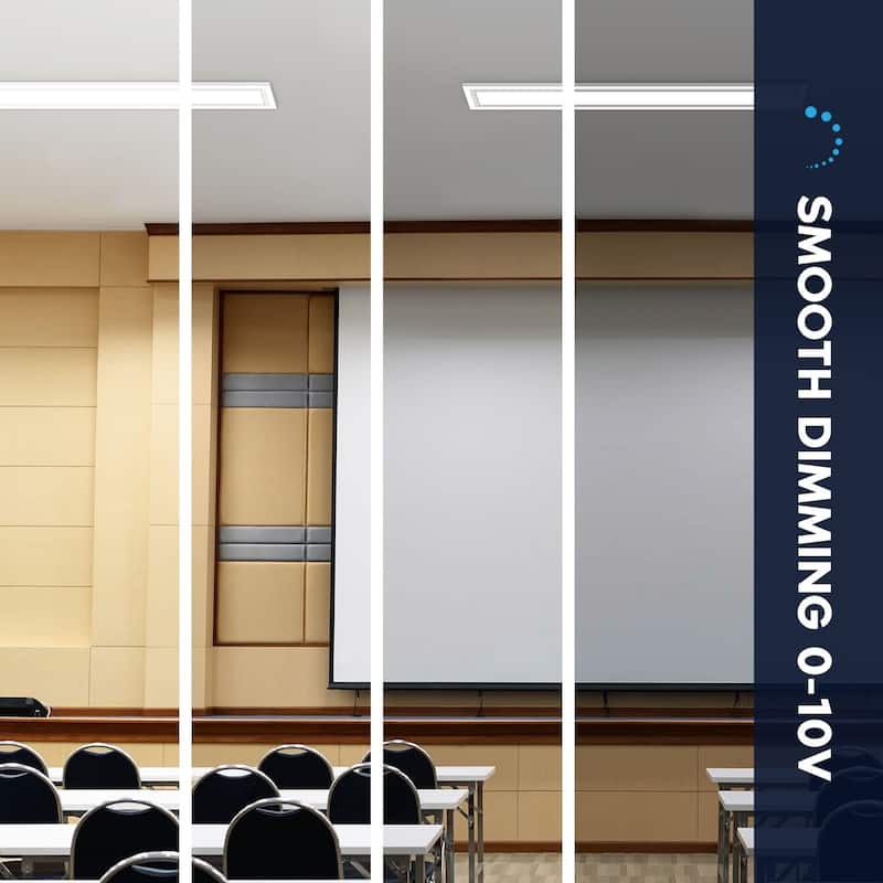 LUXRITE 6x6 FT LED Recessed Panel 40W/50W/60W, 4CCT, Up to 6600 Lumens, Drop Ceiling Lights Dimmable UL Listed 16 Pack