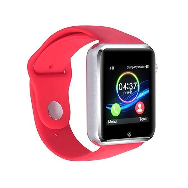 smartwatch with red button
