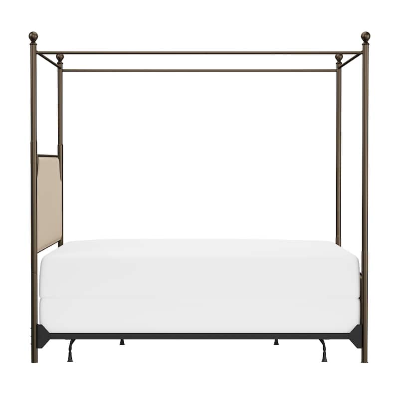 McArthur Metal and Upholstered Canopy Bed