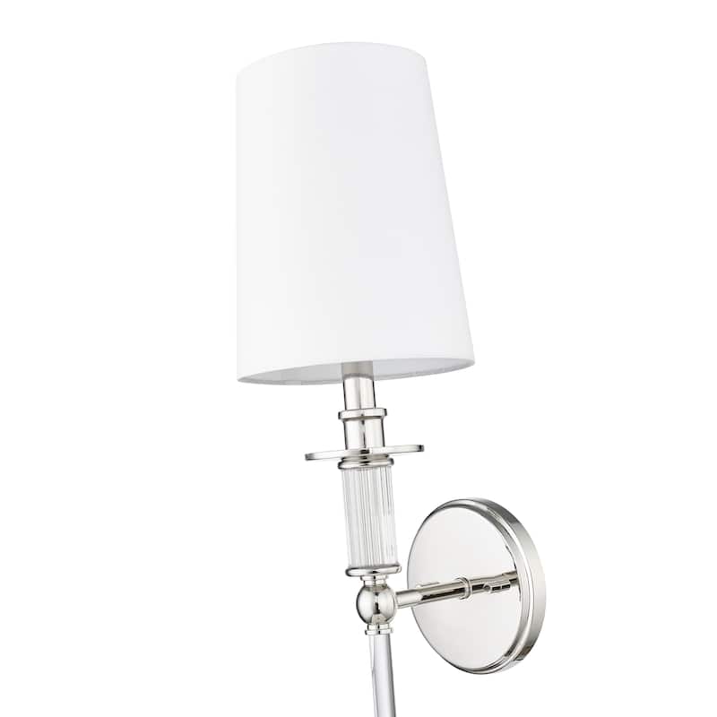 Millennium Lighting 1 Light 26 inch Wall Sconce with White Linen Shade