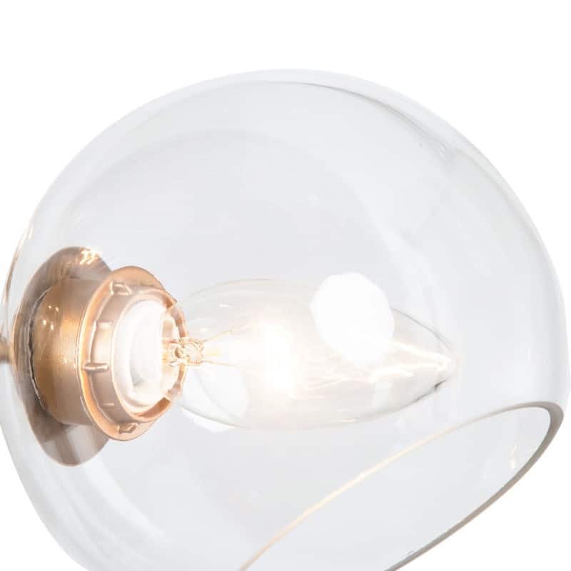 Modern Gold Sputnik Chandelier Transitional Glass Linear Foyer Pendant Lights for Dining Room