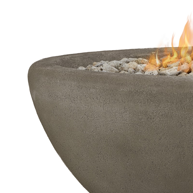 Riverside 58" Large Oval LP Fire Bowl Glacier Gray by Real Flame