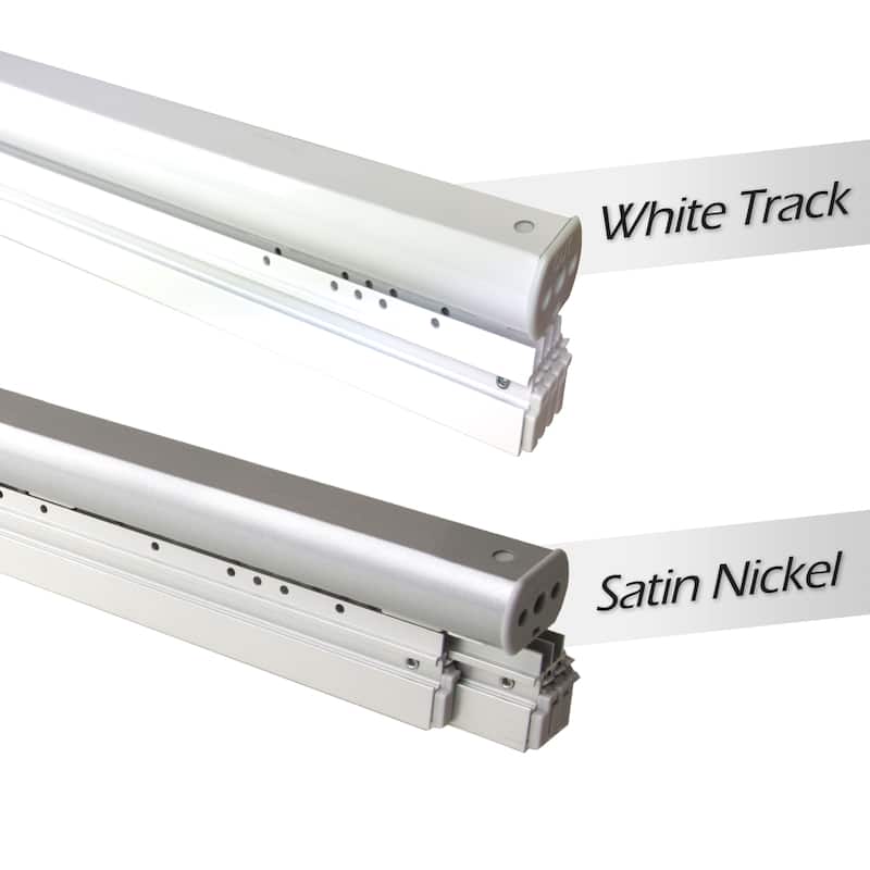 InStyleDesign Lucinda 8-Panel Double Rail White Panel Track Extendable 130"-175"W x 94"H, Panel width 23.5"