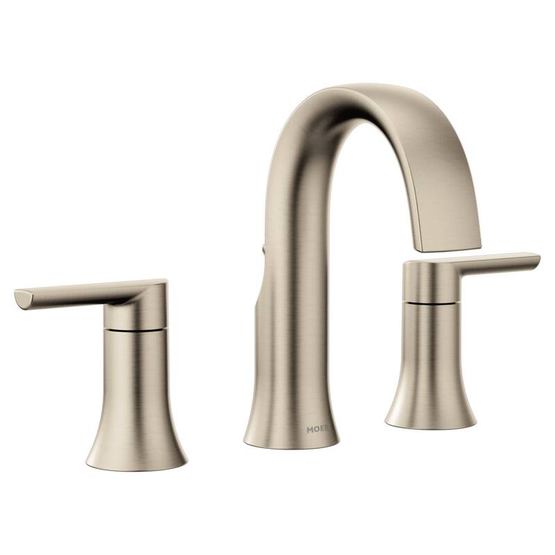 Moen TVS6925 Doux 1.2 GPM Widespread Bathroom Faucet with Pop-Up Drain - Brushed Nickel