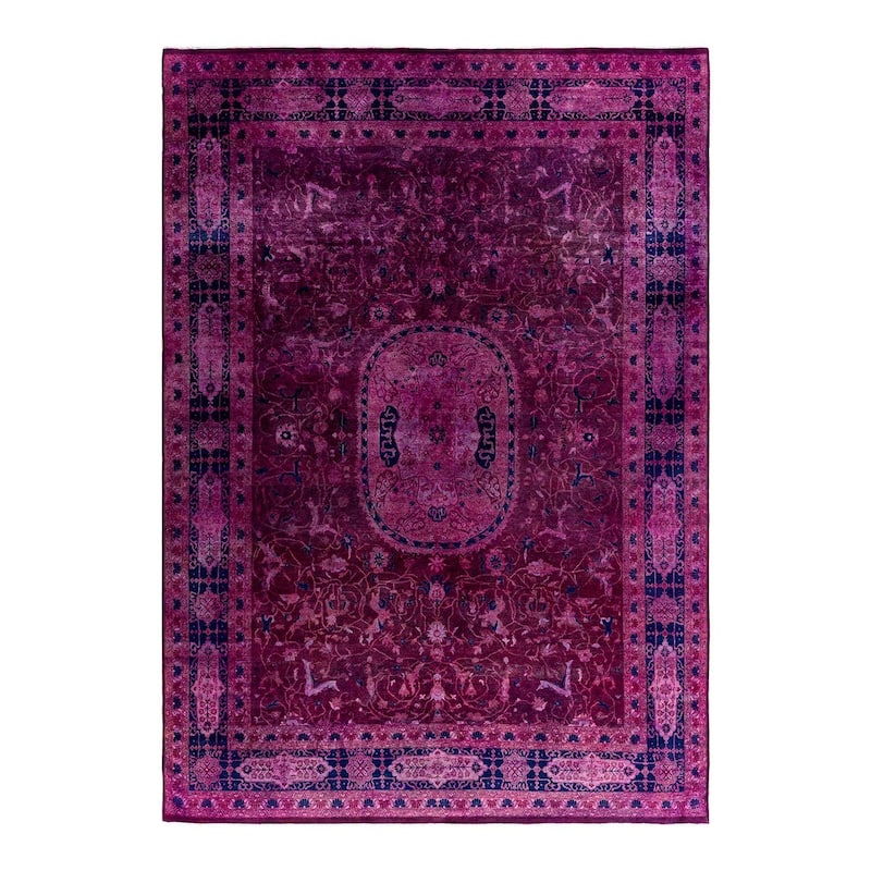 Contemporary Overdyed Wool Hand Knotted Area Rug - 8' 10" x 12' 3"