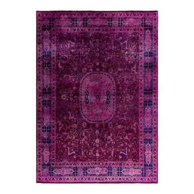 Contemporary Overdyed Wool Hand Knotted Area Rug - 8' 10" x 12' 3"