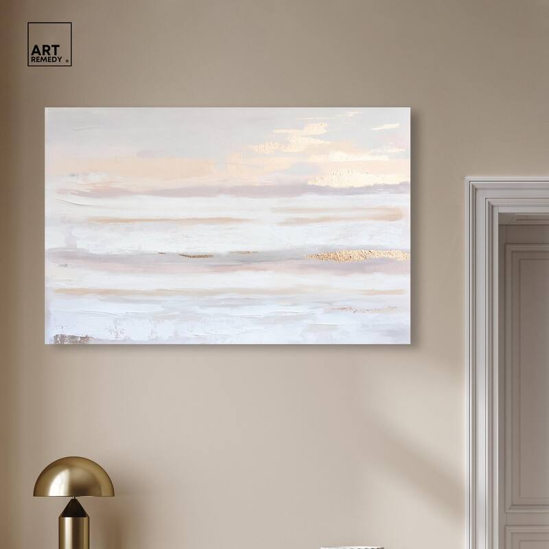 Gilded Dawn Canvas by Art Remedy, Gallery Wrapped