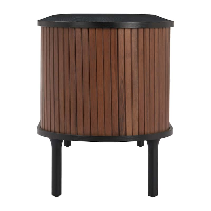 Koriana Entertainment Stand Black & Walnut - N/A