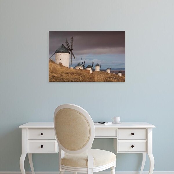 Easy Art Prints Walter Bibikow's 'Antique La Mancha Windmills Ii' Premium Canvas Art