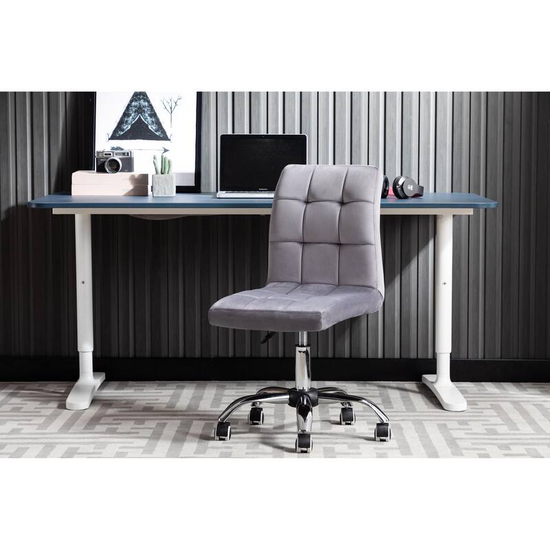 Porthos Home Palina Home Office Desk Chair, Velvet, Roller Wheels