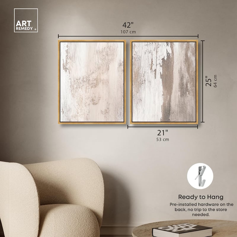 Striated Texture III Canvas Set of 2 by Art Remedy