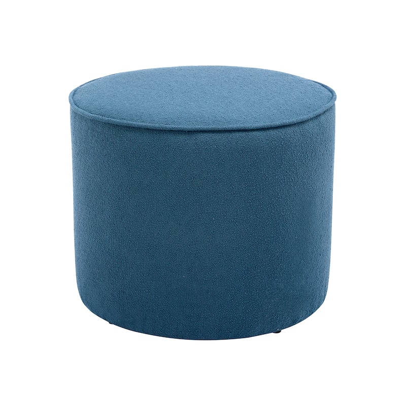 Porthos Home Belia Boucle Fabric Round Ottoman Coffee Table