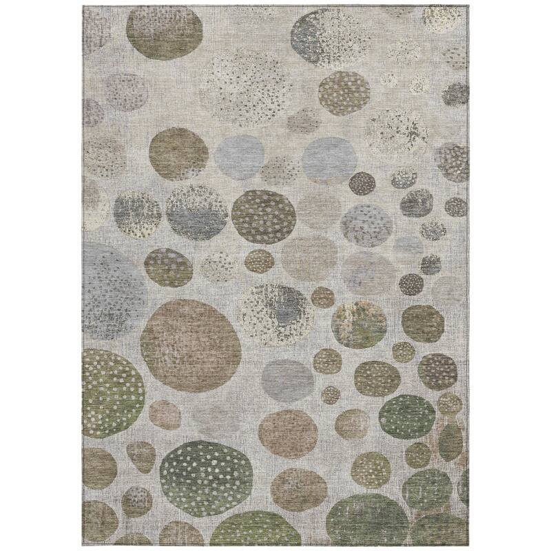 HomeRoots Geometric Transitional Rectangle Outdoor Rug