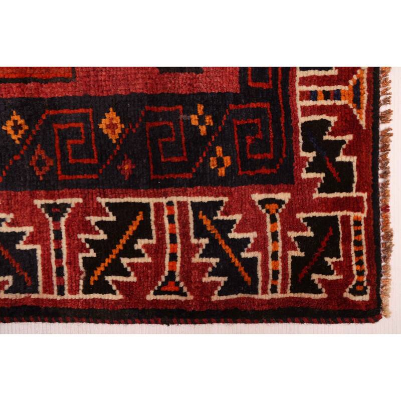 ECARPETGALLERY Hand-knotted Melis Vintage Red Wool Rug - 5'0 x 6'11