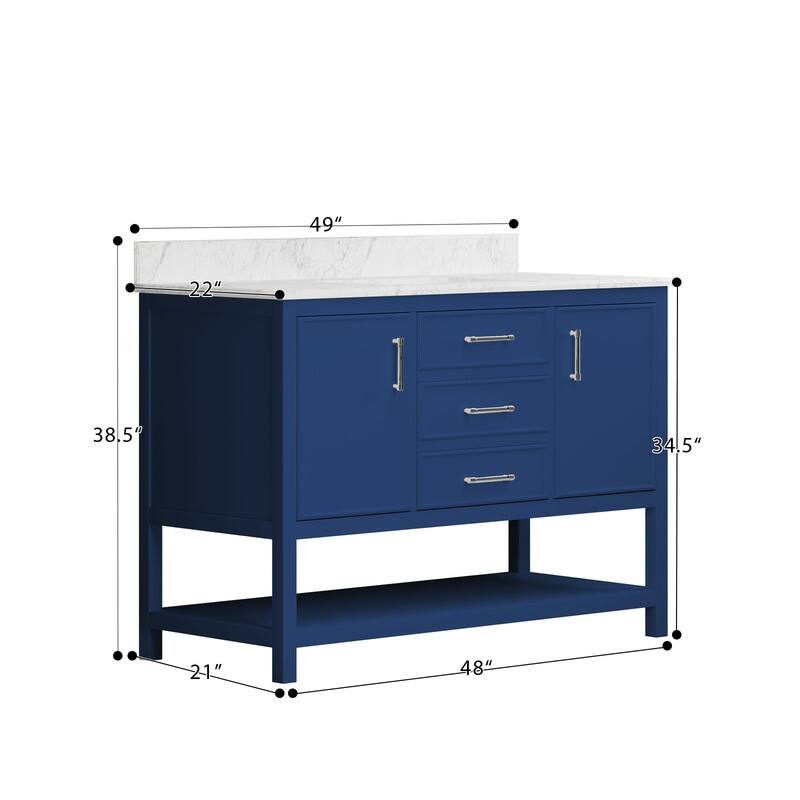 48-Inch Farm Style Bathroom Vanity with Square Sink