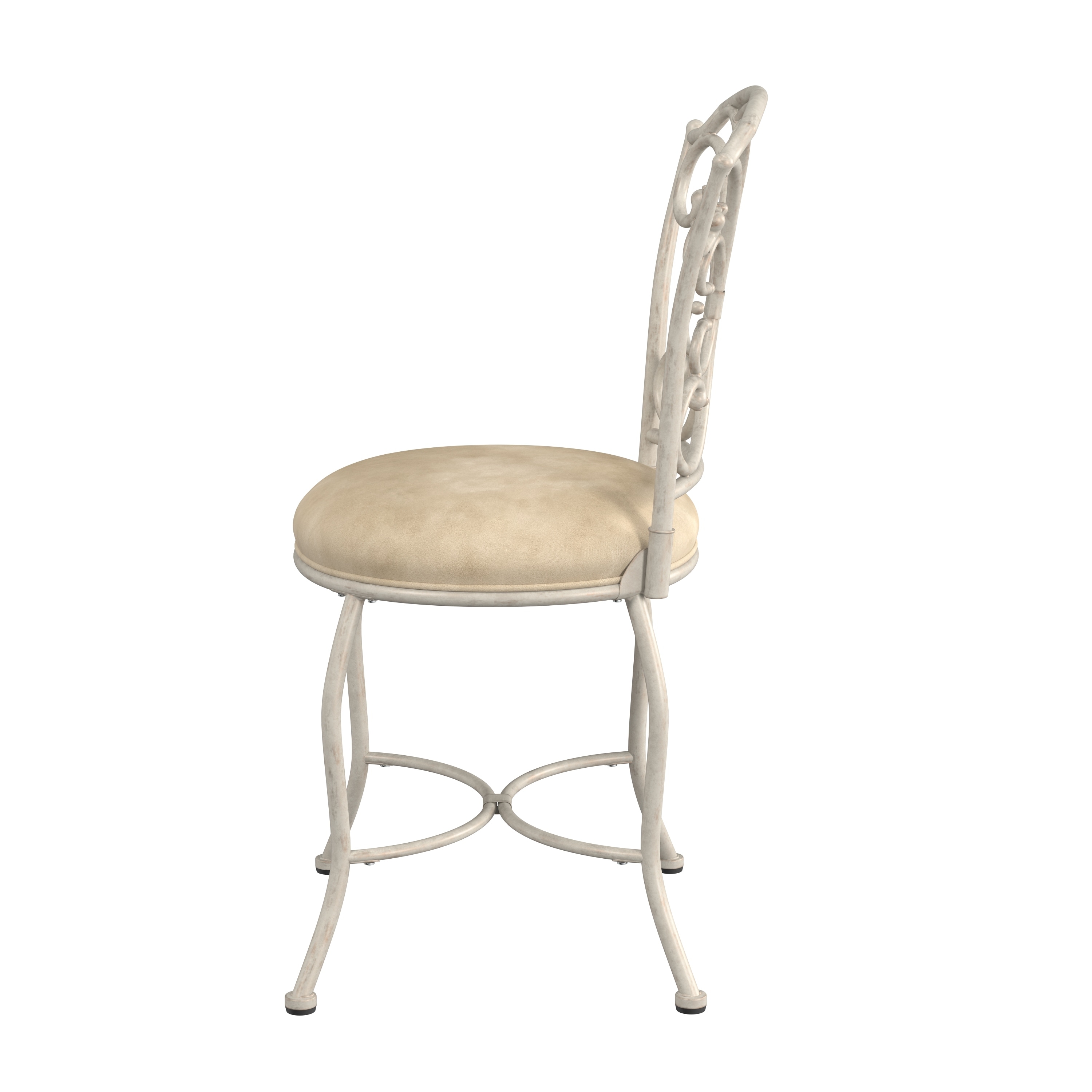 Hillsdale Furniture Sparta Metal Vanity Stool 32.5H x 16W x 18.5