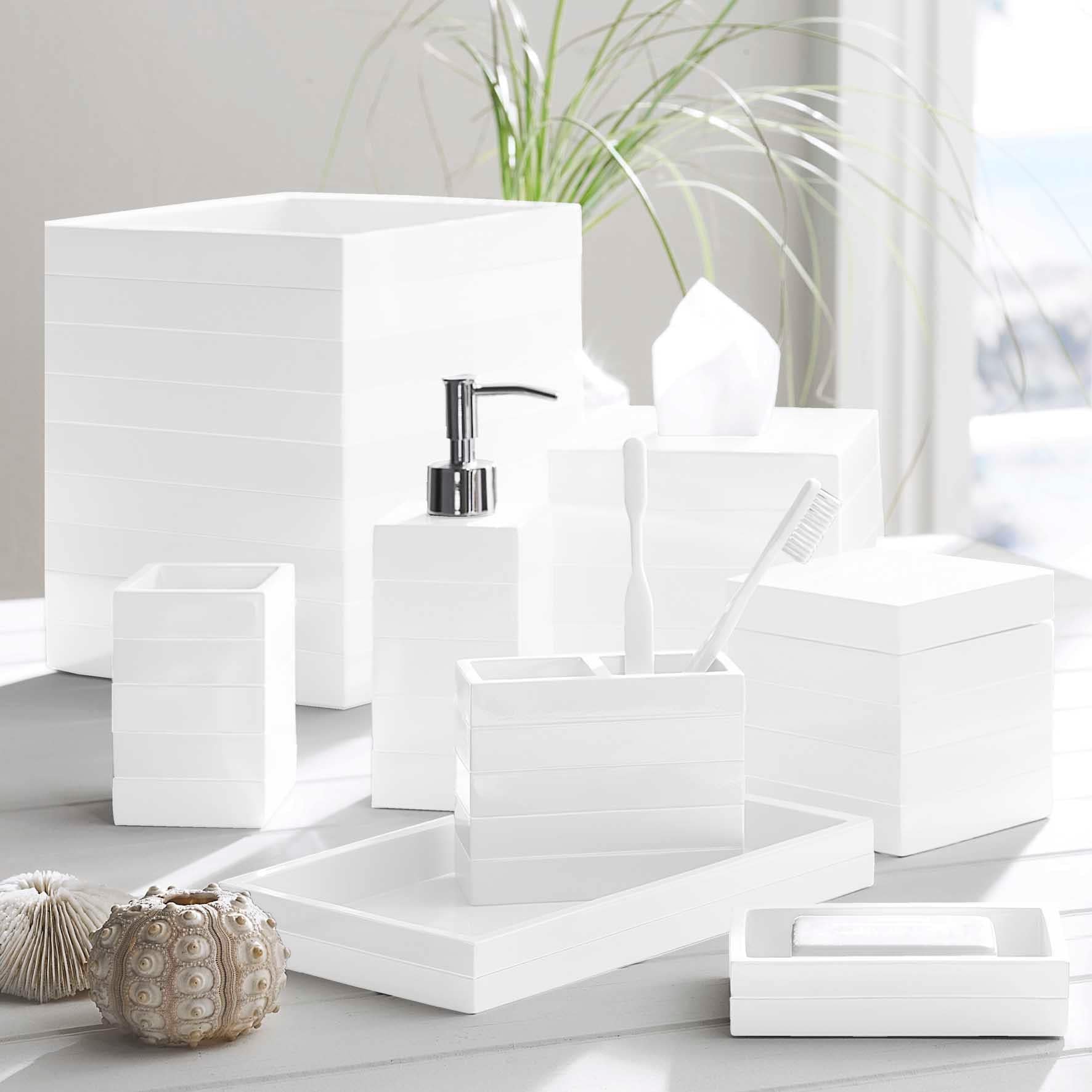 Kassatex Cabana White Bath Accessory collection