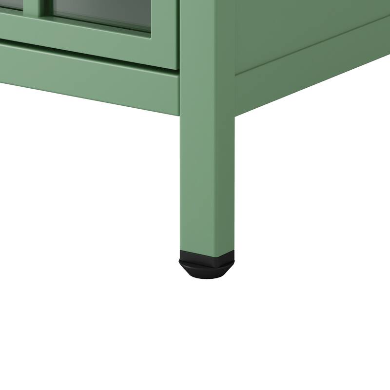Nightstand with Storage Cabinet & Solid Wood Tabletop, Bedside Table, Sofa Side Coffee Table for Bedroom, Living Room