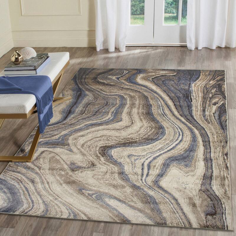 Liora Manne Ariana Marble Indoor Rug - 3'3" x 4'11" - Cool
