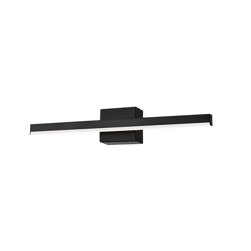Justice Design Group Lineari ADA 16" LED Linear Wall/Bath Sconce - Matte Black Finish