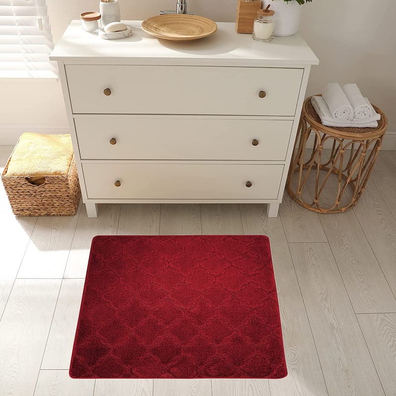 Machine Washable Kitchen & Bathroom Mat, Slip Resistant Backing