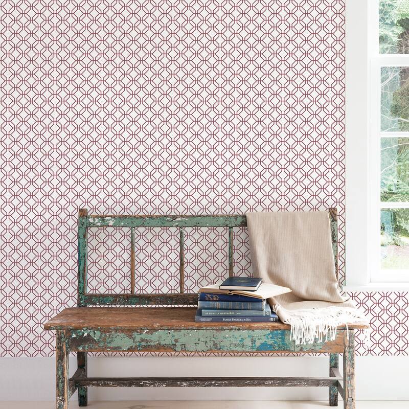 Galerie Wallcoverings Secret Garden Octogonal Trellis Non-woven Matte Wallpaper Roll