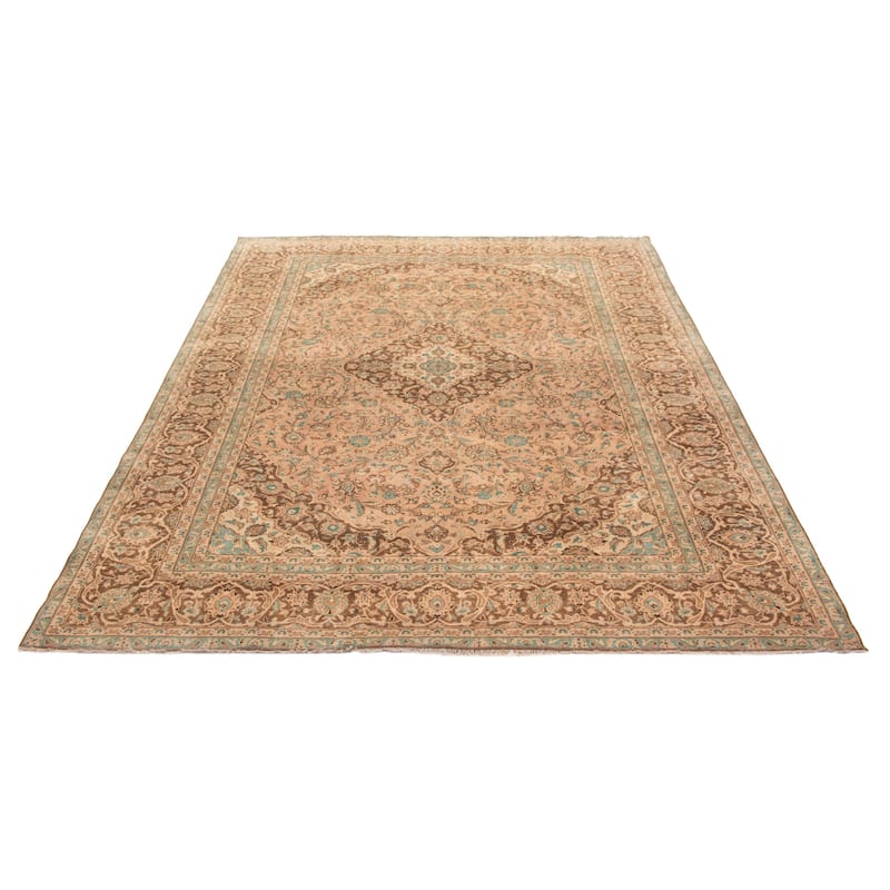 ECARPETGALLERY Hand-knotted Antalya Vintage Light Copper Wool Rug - 9'5 x 12'10