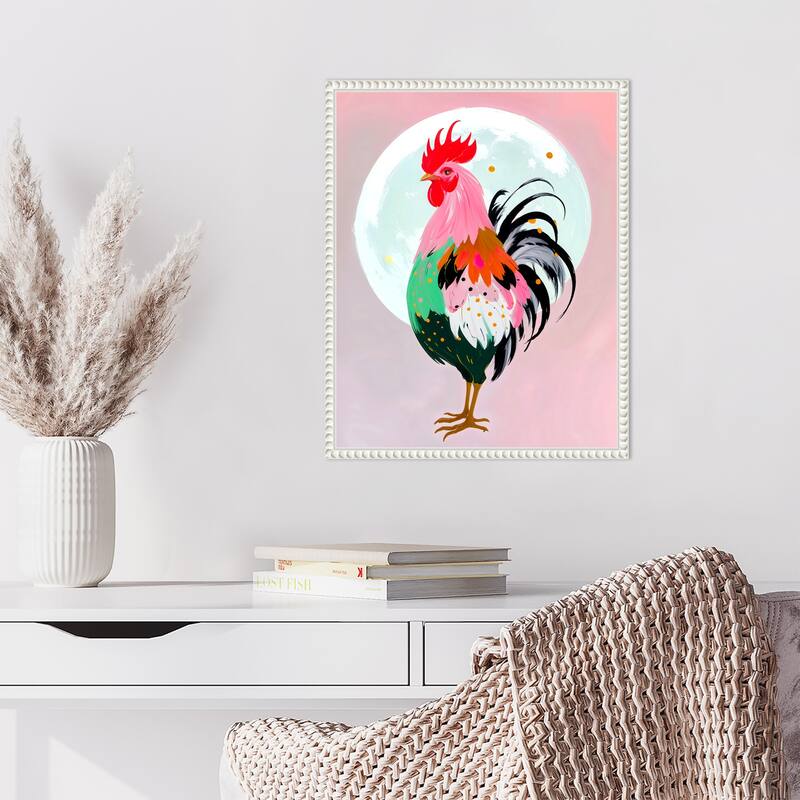 Charm Never Hurt a Rooster by Uma Gokhale Framed Canvas Wall Art