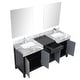 preview thumbnail 73 of 157, Lexora Zilara Bathroom Vanity Complete Set in Black and Grey with Faucet