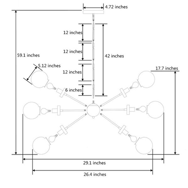 Maxax 9 - Light Sputnik Sphere Chandelier - Bed Bath