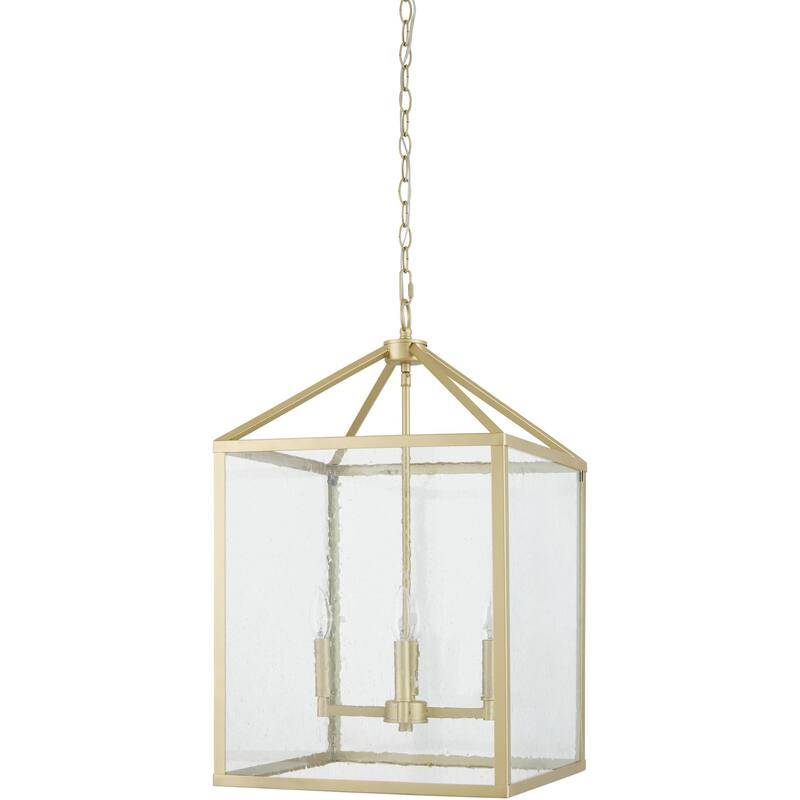 Livabliss Melle Rustic Chandelier - 16"L x 16"W x 27"H - Gold/Clear