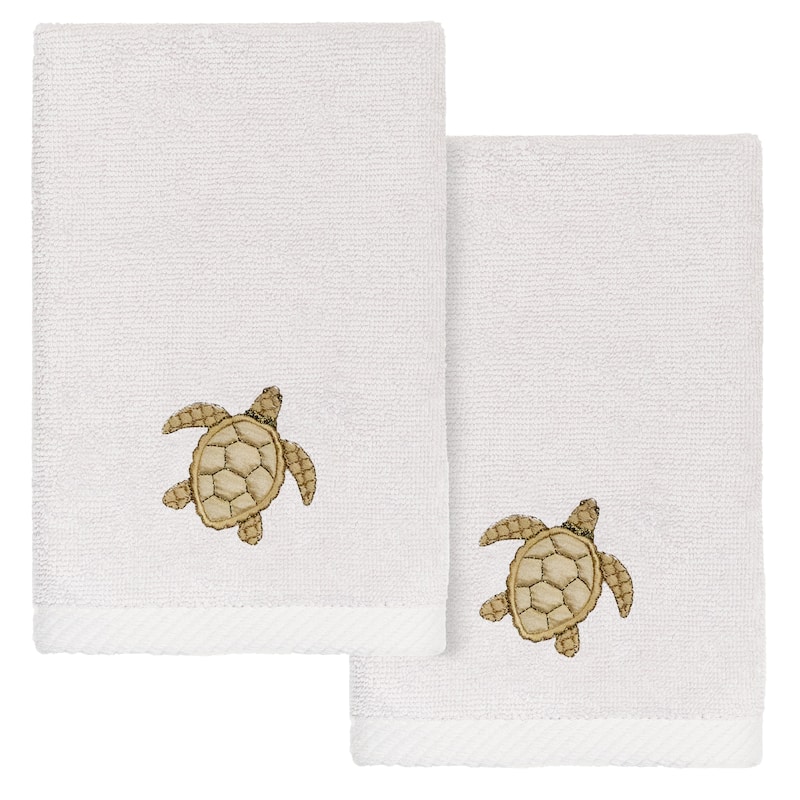 Authentic Hotel and Spa Tortuga 2PC Fingertip Towel Set - Silver