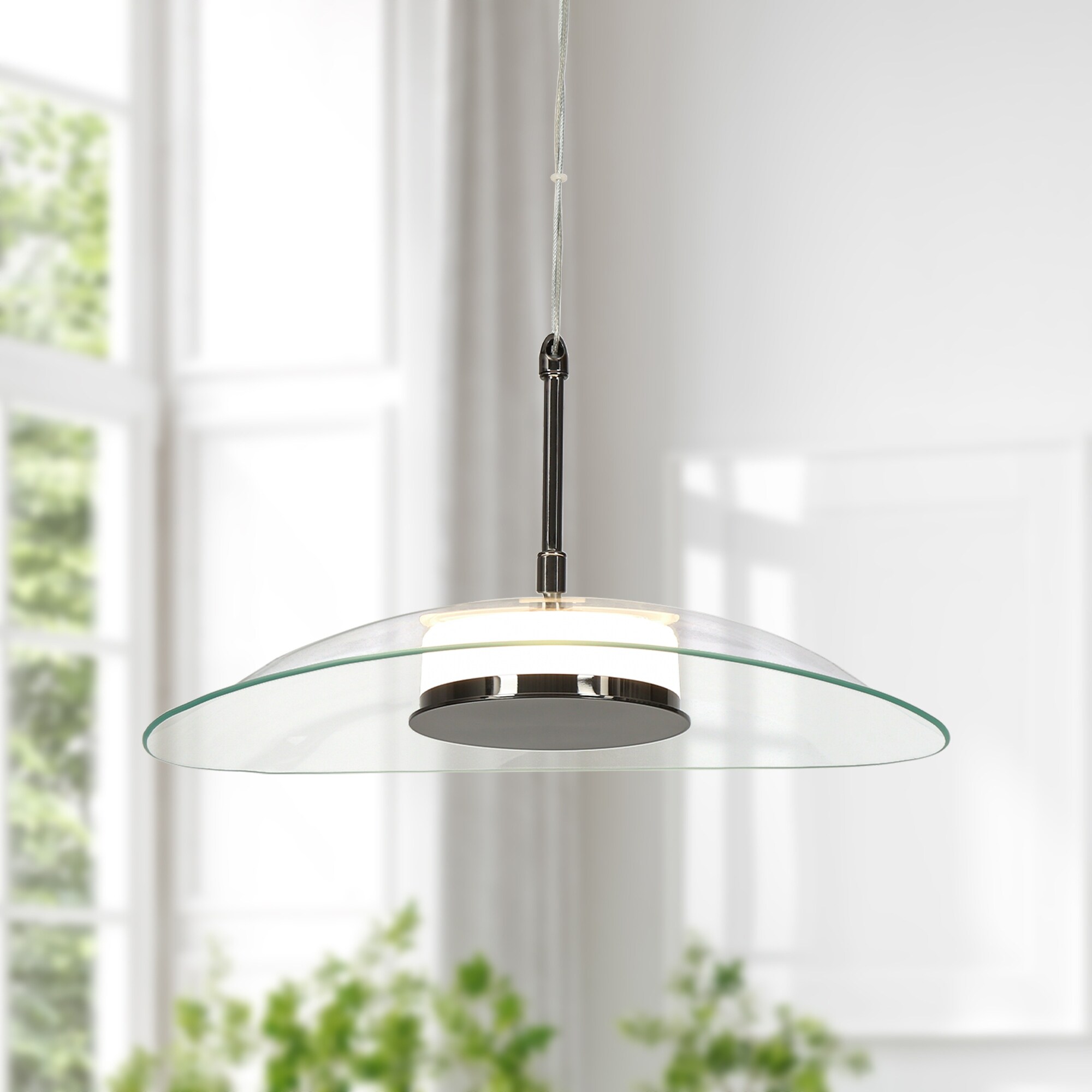 Grey glass ceiling light on sale