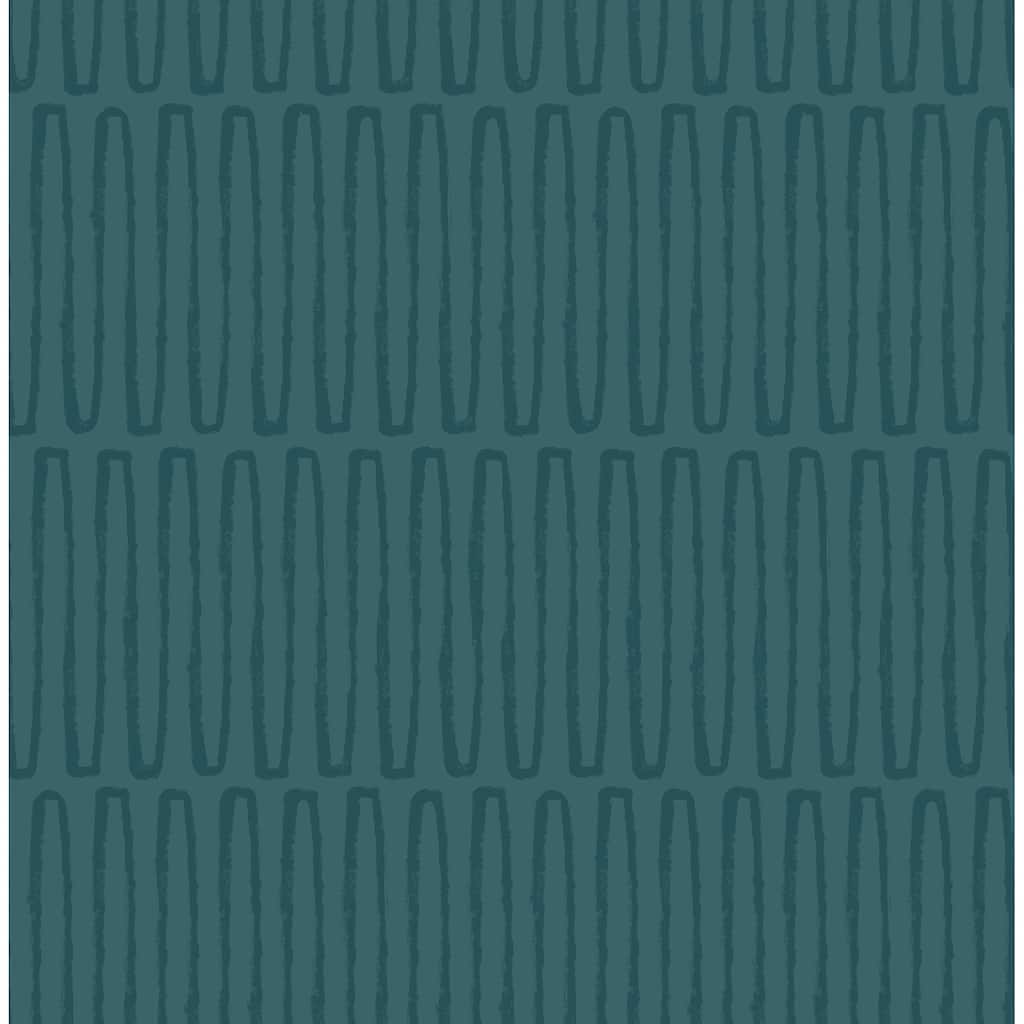 A-Street Prints Lars Teal Retro Wave Wallpaper