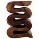 preview thumbnail 7 of 5, Haussmann® Wood Wave Verve Accent Table 14x14x20 in H Walnut Oil - 14 x 14 x 20