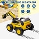 preview thumbnail 4 of 19, Ride On Excavator for Kids, 4WD Electric Excavator Toy, 12V Batter