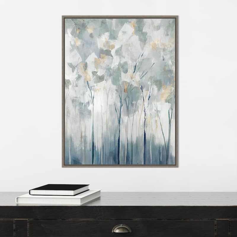 Blue Forest Adventure I by Ian C Framed Canvas Wall Art Print - Sylvie Greywash