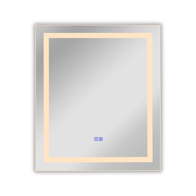 Frameless Wall Mounted LED Bathroom Mirror - Colorless