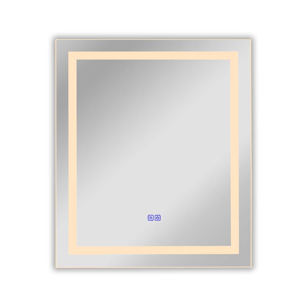 Frameless Wall Mounted LED Bathroom Mirror - Colorless