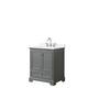 Option Dark Gray, Chrome Trim, White Quartz Top