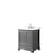 Option Dark Gray, Chrome Trim, White Quartz Top