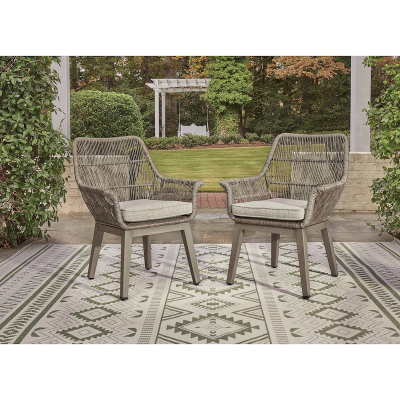 Signature Design by Ashley Beach Front Beige 7-Piece Outdoor Package - 42"W x 71/94"D x 30"H