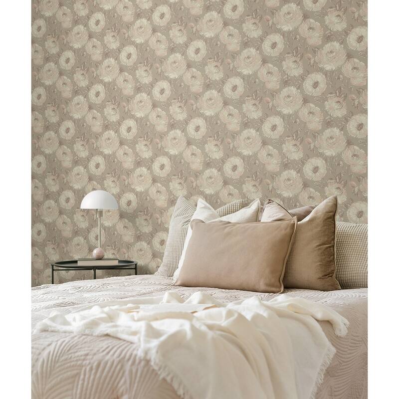 Seabrook Designs Cinna Floral Unpasted Wallpaper