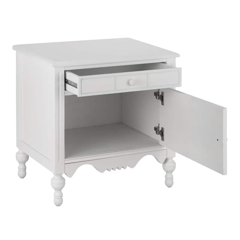 Christopher Knight Home - Marwood Carved Wood Nightstand with Soft-Close Slides and Gourd Legs