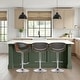 preview thumbnail 22 of 36, Butterfly 24" Adjustable Swivel Bar Stool Grey - Set of 3